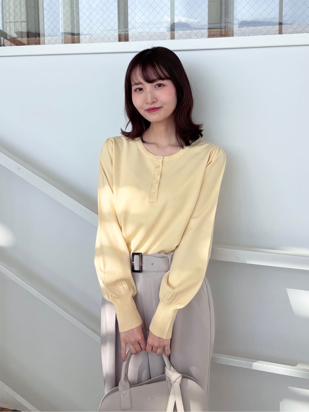 みさかさんの「index｜【吸水速乾】ストレッチワイドストレートパンツ／セットアップ対応《洗濯機OK》」を使ったコーディネート