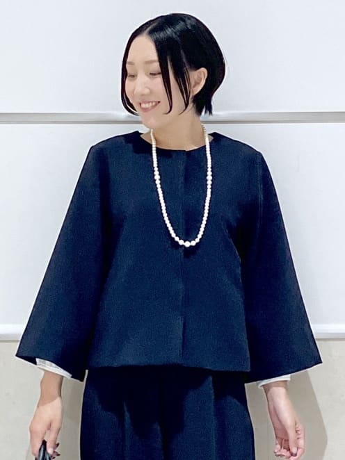 eriko さんの「Dessin｜【洗える】ジョーゼットブラウス」を使ったコーディネート