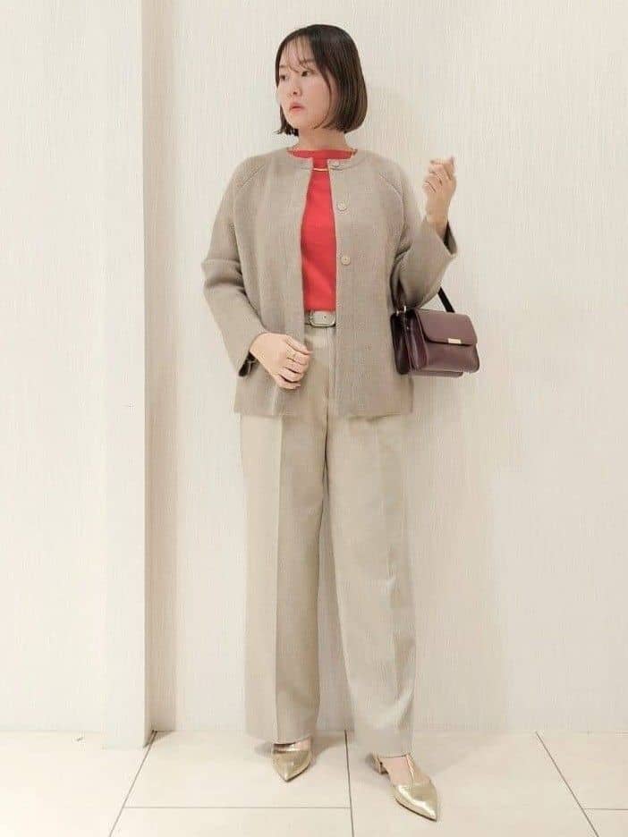 naokoさんの「UNTITLED｜【軽アウター/ミドル丈】ウールニットコーディガン」を使ったコーディネート