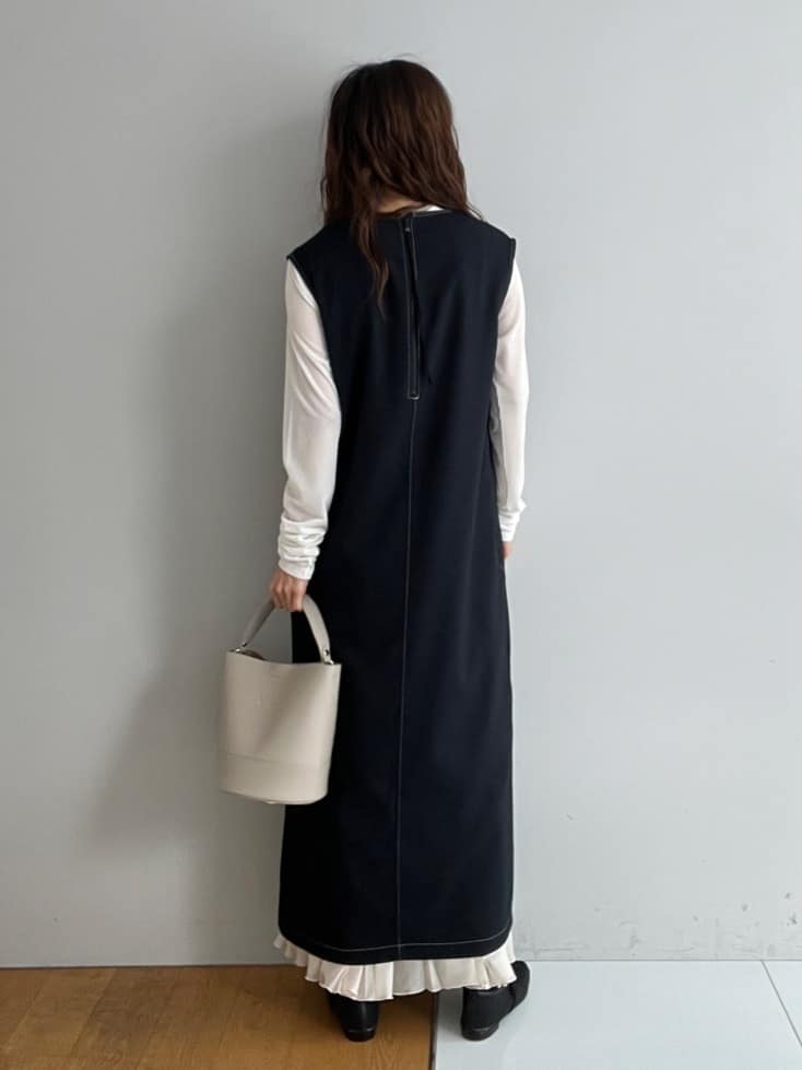 misaさんの「DRESSTERIOR｜【セットアップ可/UVカット/接触冷感/吸水速乾】ウォッシャブル Iラインワンピース」を使ったコーディネート