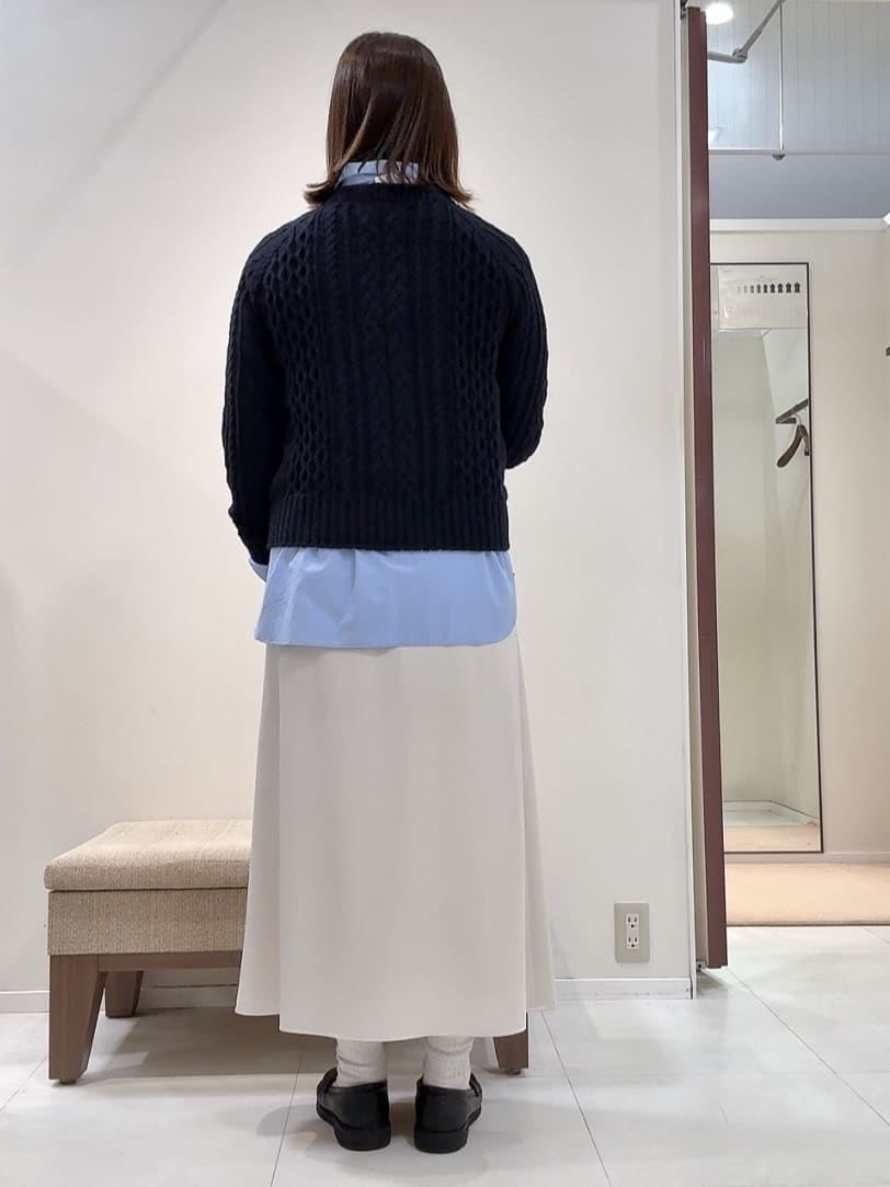 YUIさんの「UNTITLED｜【洗える】スポンディッシュ ケーブル柄ニット」を使ったコーディネート