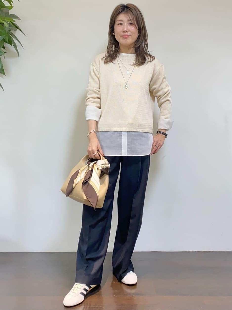 tomoさんの「UNTITLED｜◆【洗える/光沢感】ファンシーヤーンニット」を使ったコーディネート