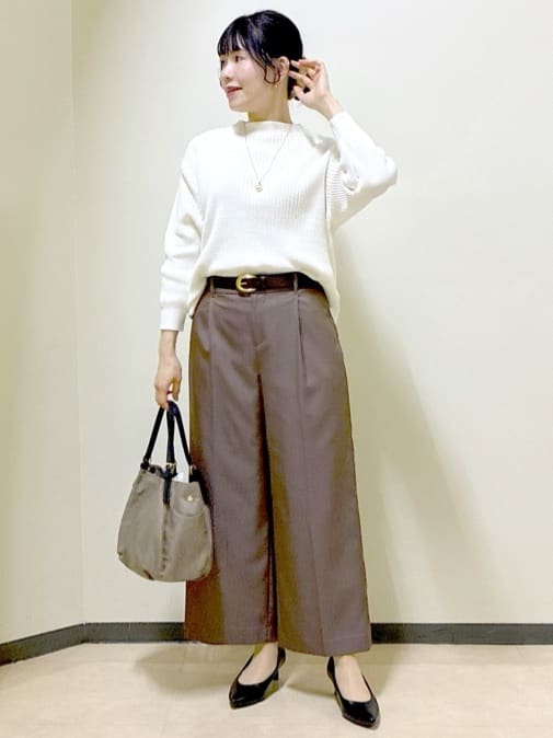  beni_gingerさんの「Reflect｜【腰周りカバー／長め丈】モックネックニットプルオーバー」を使ったコーディネート