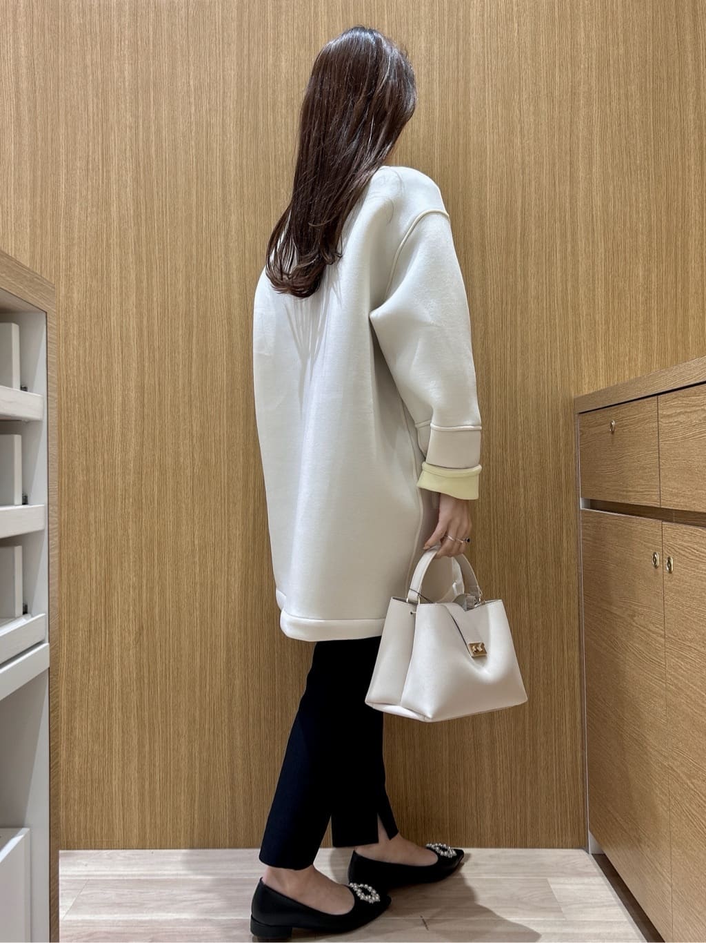 maiさんの「OPAQUE.CLIP｜リバーシブル配色ノーカラーコート【洗濯機OK】」を使ったコーディネート