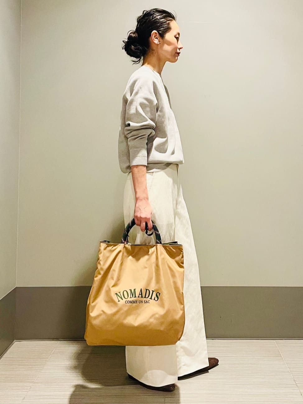 Annさんの「DRESSTERIOR｜◆ウォッシャブルコットンカシミヤプルオーバーニット」を使ったコーディネート