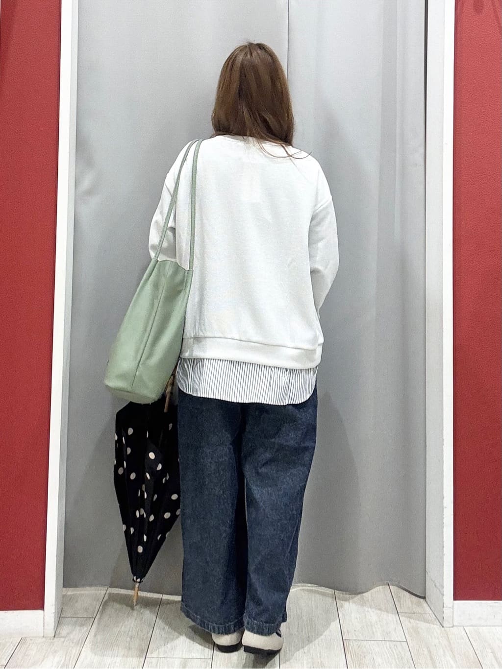 shioさんの「SHOO･LA･RUE｜【NEW/22.5㎝-24.5㎝】洗えてサラサラ ニットパンプス」を使ったコーディネート