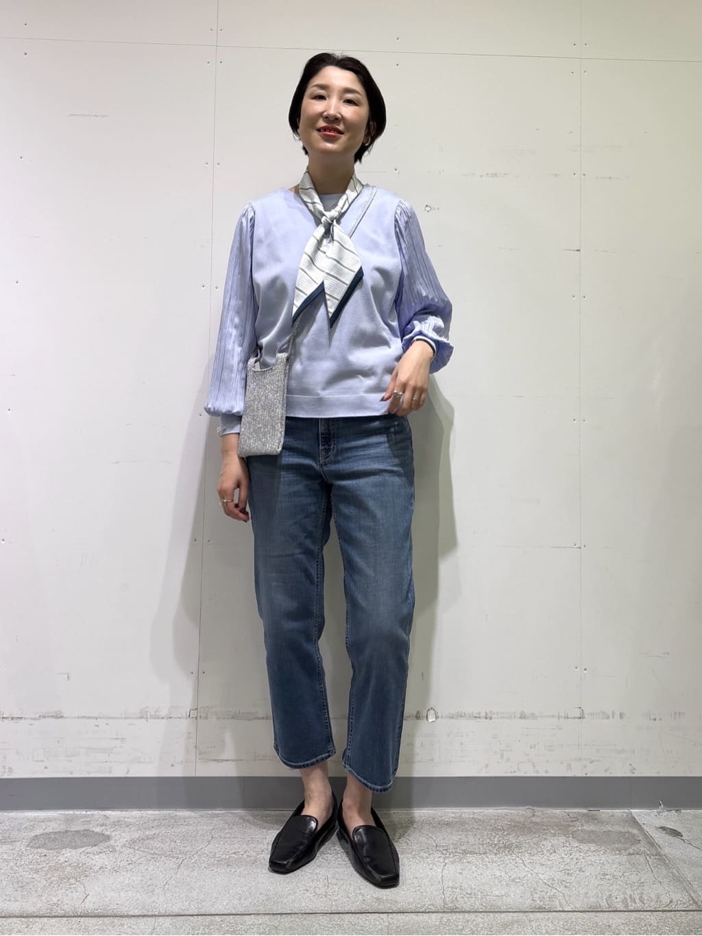 yuriさんの「INDIVI｜【洗える／華やか】袖プリーツニット」を使ったコーディネート
