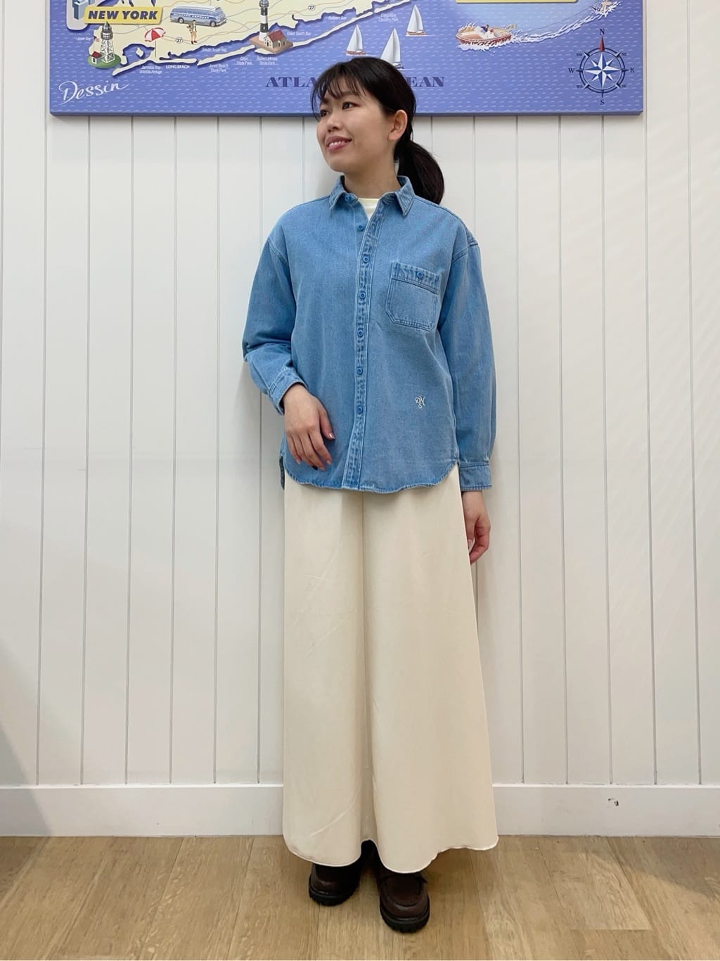 Mayaさんの「Dessin｜【ユニセックス/洗える】10OZデニムシャツ」を使ったコーディネート
