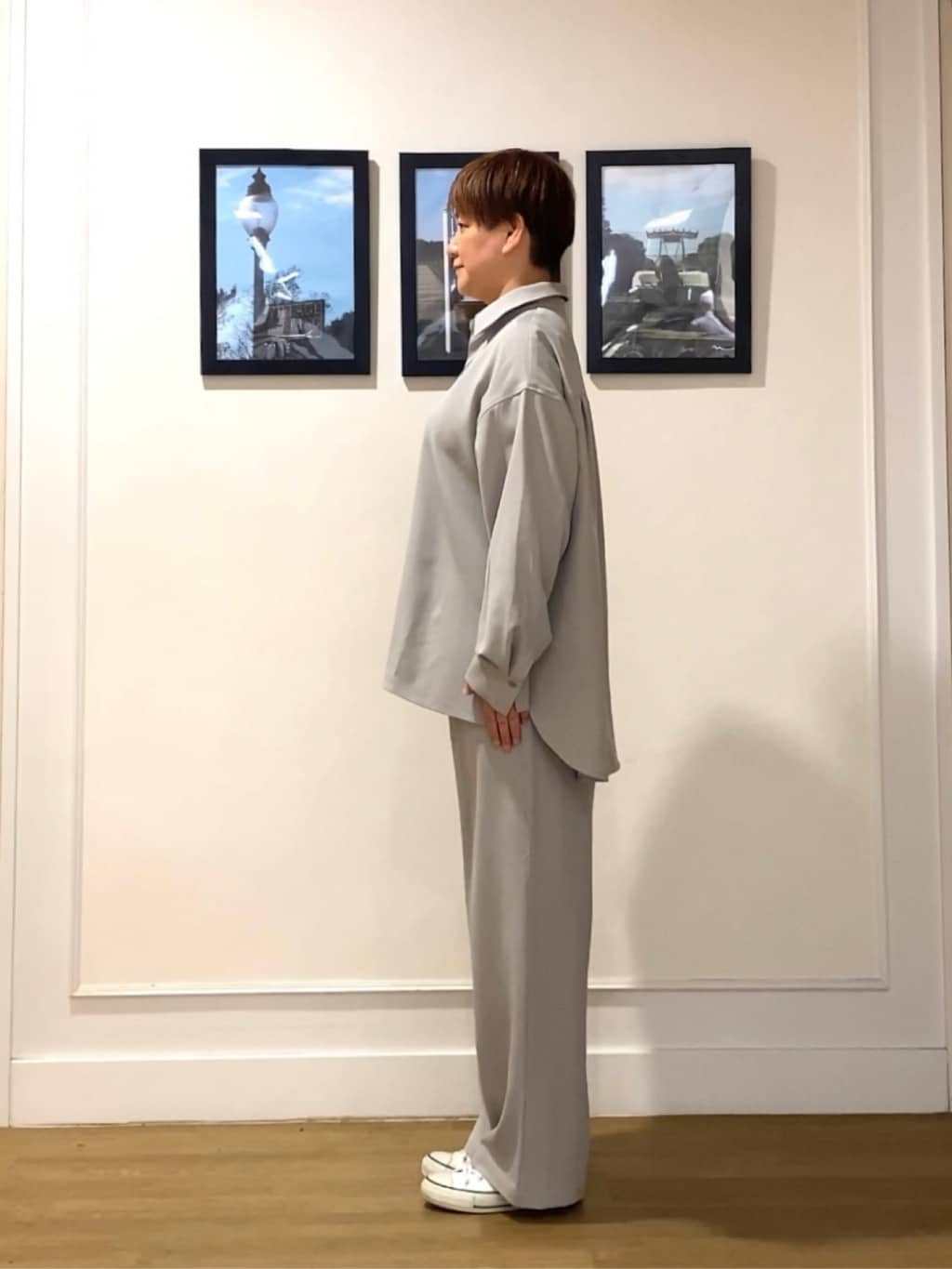 Hiroさんの「Dessin｜シャンブレースプリングコート」を使ったコーディネート
