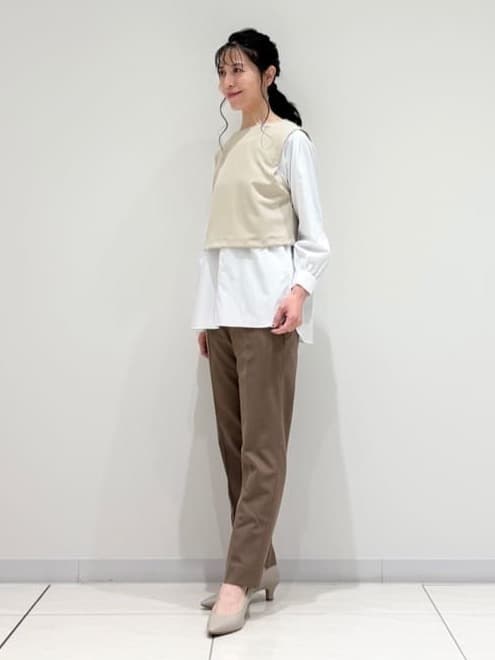 kayoさんの「INDIVI｜【洗える／UVケア】レイヤード風デザイントップス」を使ったコーディネート