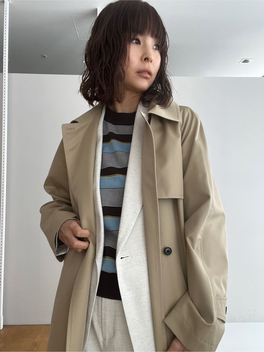 misaさんの「DRESSTERIOR｜【ウォッシャブル/美シルエット】ライト トレンチコート」を使ったコーディネート