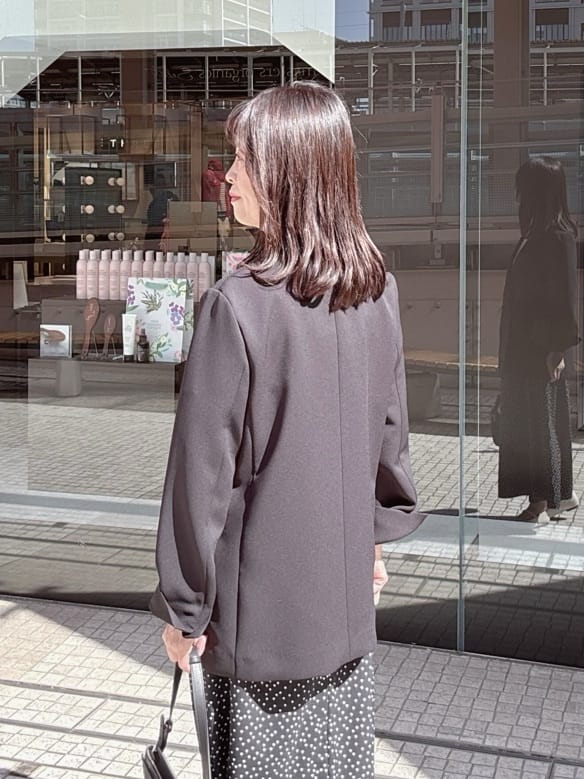 makiさんの「UNTITLED｜◆【洗える/ストレッチ性】ダブルブレストジャケット」を使ったコーディネート