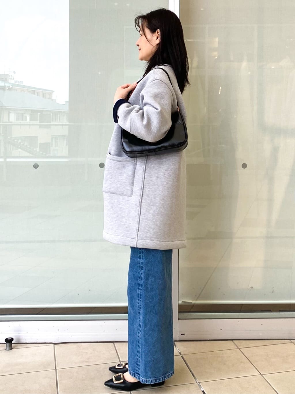 Jeanさんの「OPAQUE.CLIP｜リバーシブル配色ノーカラーコート【洗濯機OK】」を使ったコーディネート