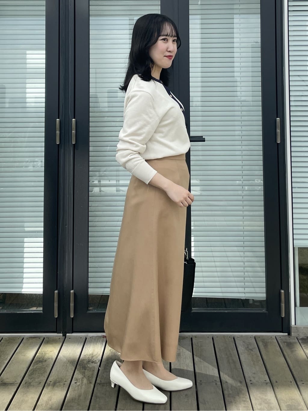 yukariさんの「Reflect｜【アンサンブル可】バイカラーカーディガン」を使ったコーディネート
