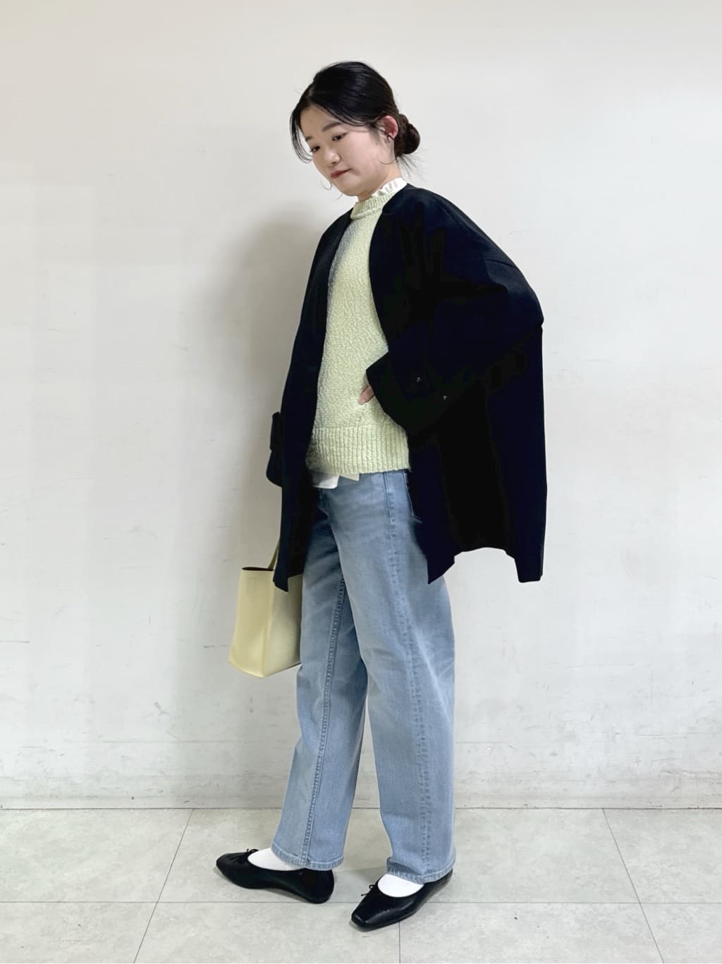 Harunaさんの「Dessin｜【花粉ガード/撥水加工/洗える】クルーネックスプリングコート」を使ったコーディネート