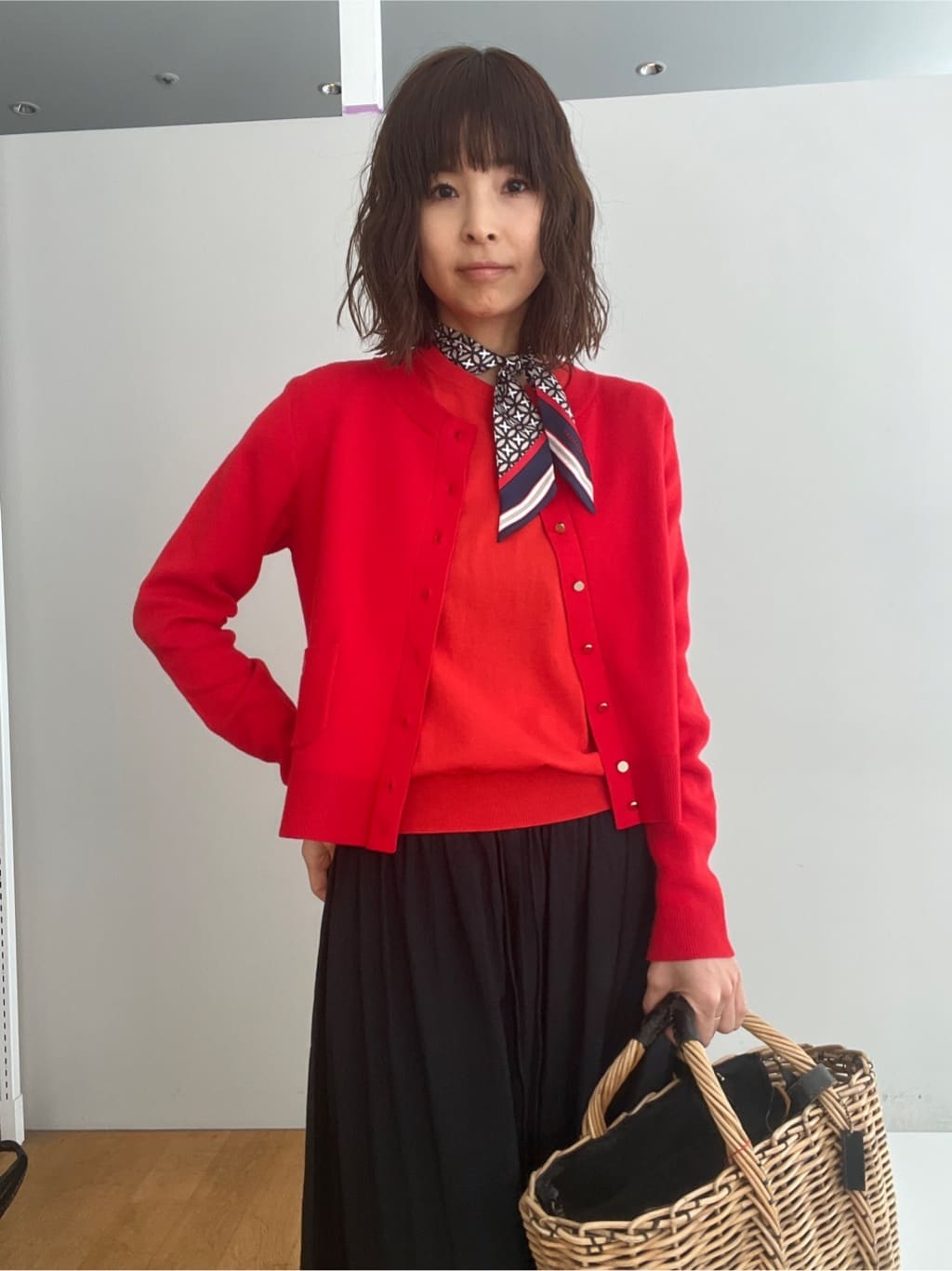 misaさんの「DRESSTERIOR｜【ウォッシャブル】コットンシルクフレンチスリーブニット」を使ったコーディネート