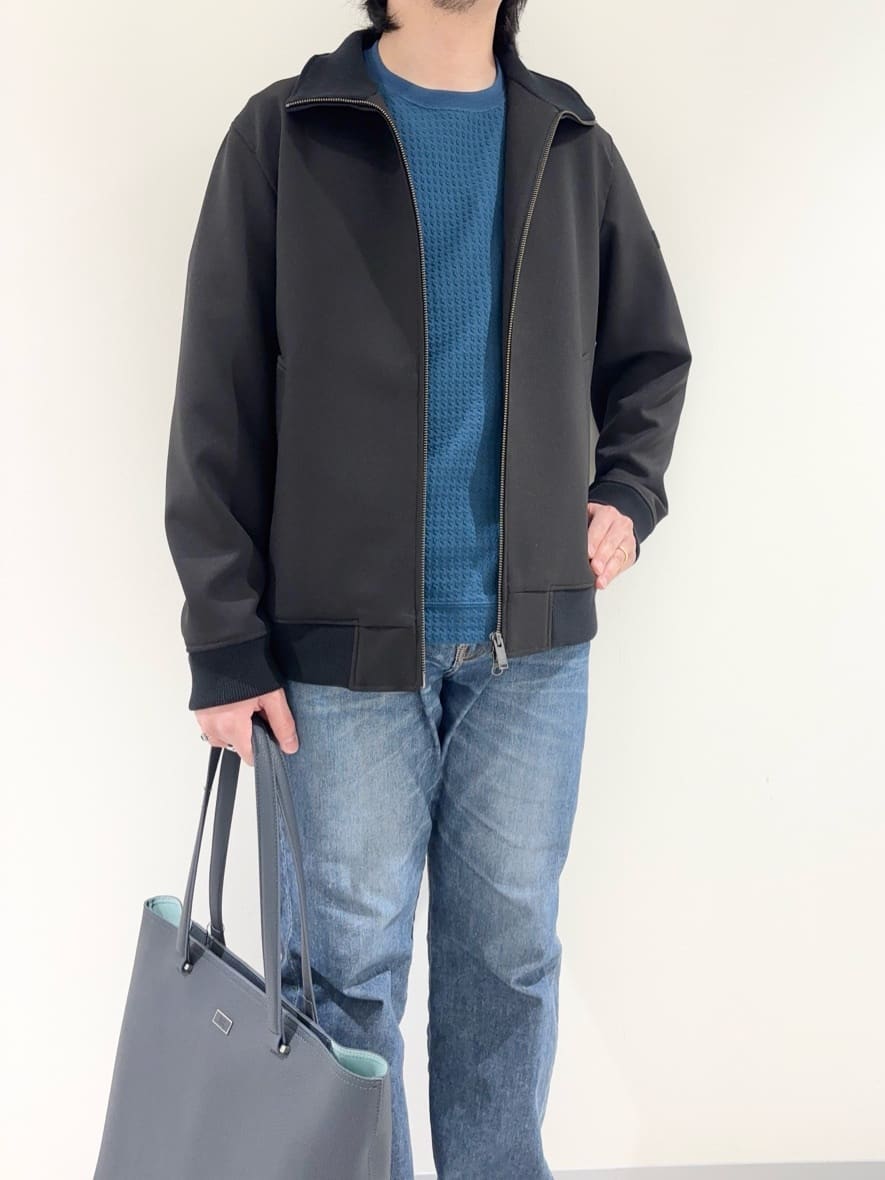 及川さんの「TAKEO KIKUCHI｜【JUST ONE LAYER】ダウンファブリック ジップアップ リブ ブルゾン」を使ったコーディネート