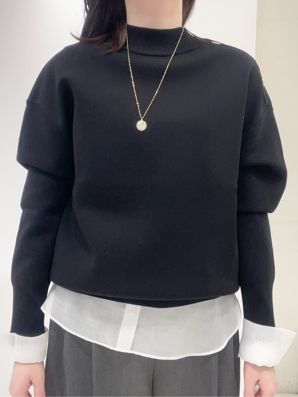 moeさんの「UNTITLED｜【洗える】ミラノリブニット」を使ったコーディネート