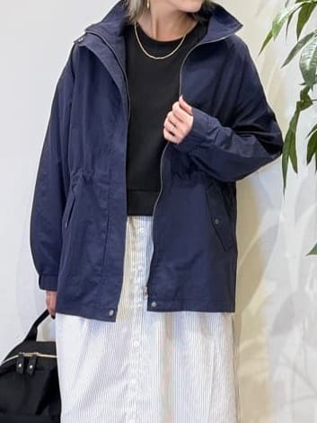 misakiさんの「SHOO･LA･RUE｜【S-LL/体型カバー】ストライプが爽やか　ベストドッキングシャツワンピース」を使ったコーディネート