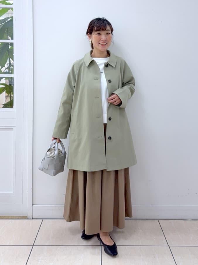 Osawaさんの「Dessin｜【花粉ガード/撥水加工/洗える】ステンカラースプリングコート」を使ったコーディネート