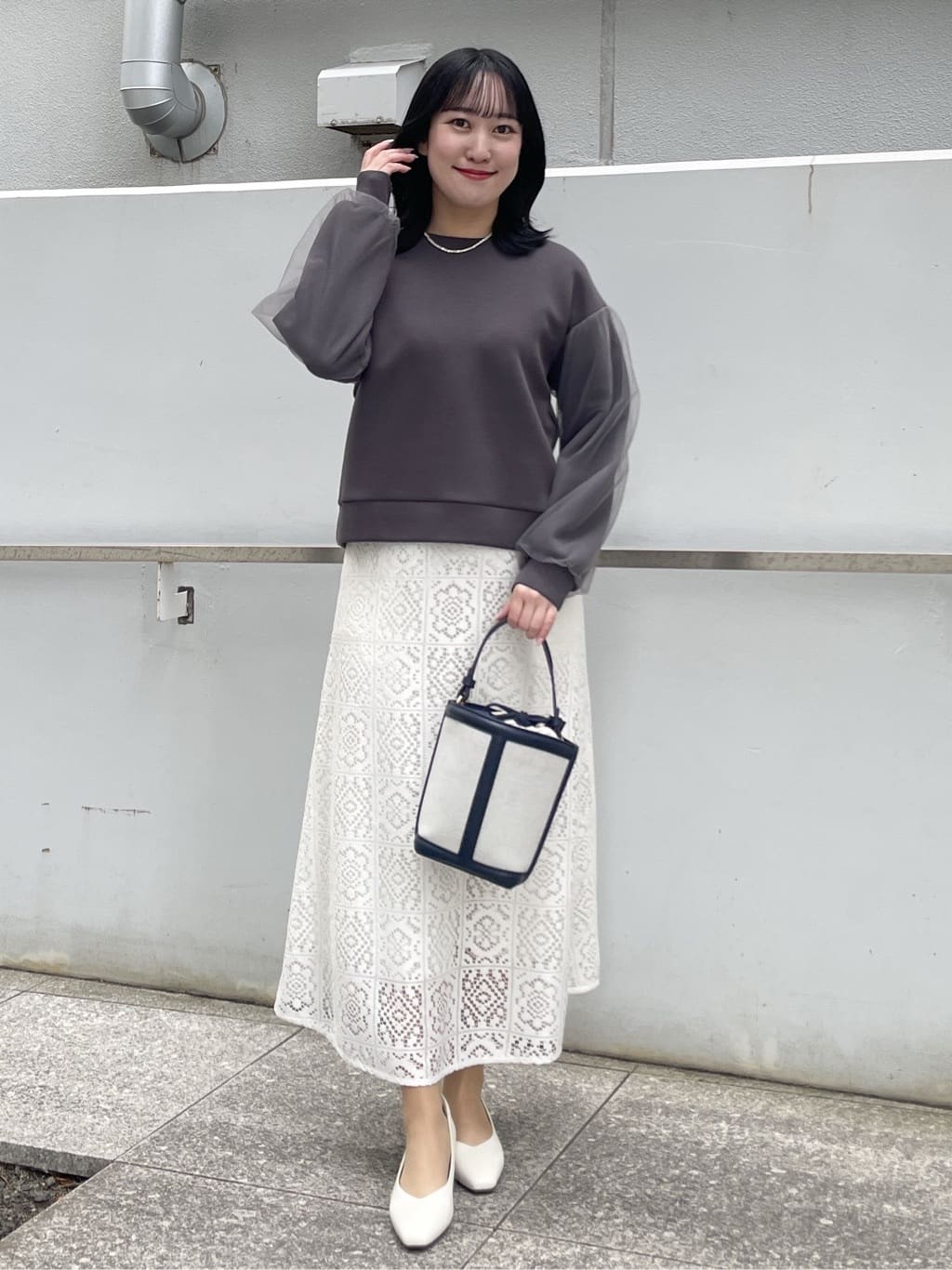 yukariさんの「Reflect｜チュールレイヤードスリーブプルオーバー」を使ったコーディネート