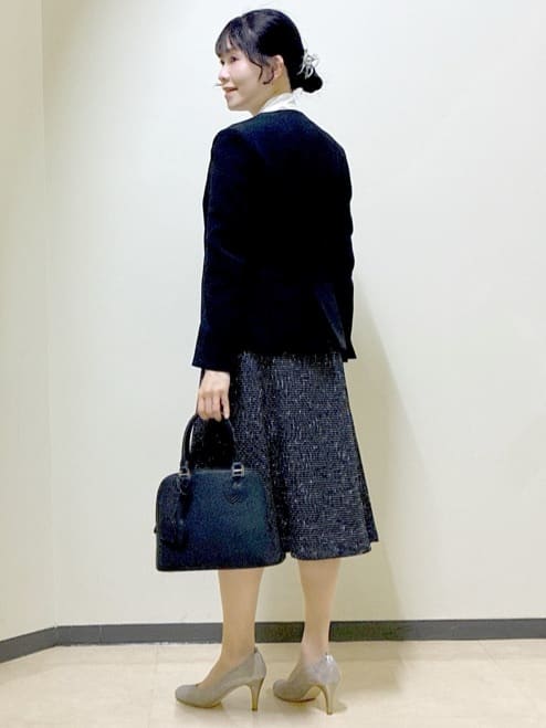  beni_gingerさんの「Reflect｜【SS-4Lサイズ／通勤／セットアップ可】ノーカラージャケット」を使ったコーディネート