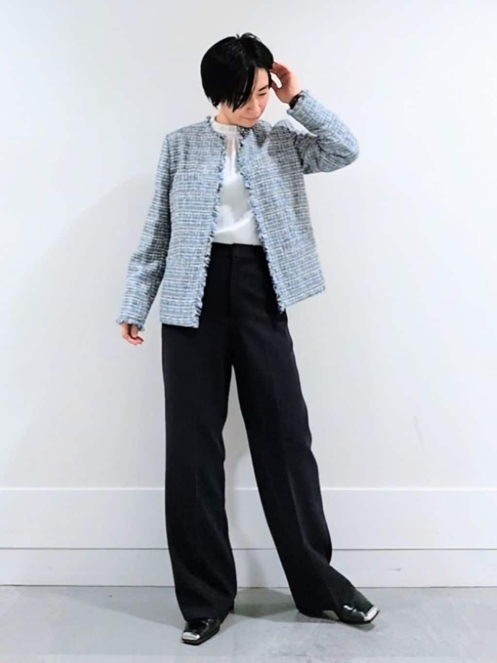 ミズタさんの「UNTITLED｜【仕事着/スーツ】ファンシーツイード ジャケット」を使ったコーディネート