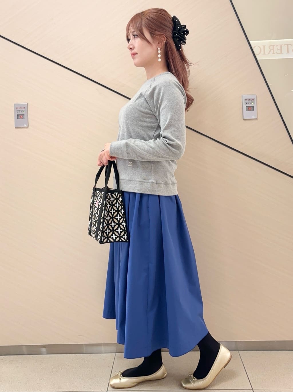 Rinaさんの「DRESSTERIOR｜◆ソフトレザーバレエシューズ」を使ったコーディネート