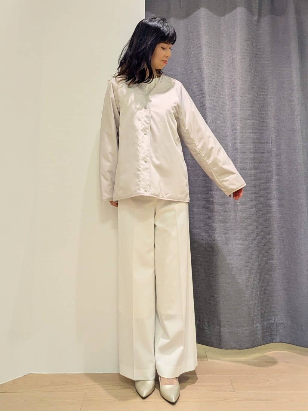 miiさんの「INDIVI｜【新作褒められパンツ】快温ワイドパンツ」を使ったコーディネート