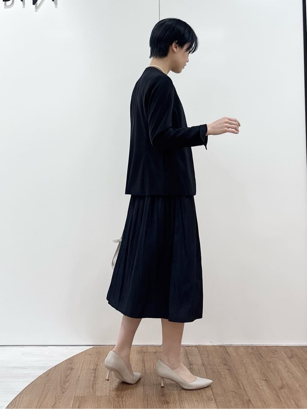 kanaeさんの「INDIVI｜【洗える】ギャザーフレアワンピース」を使ったコーディネート