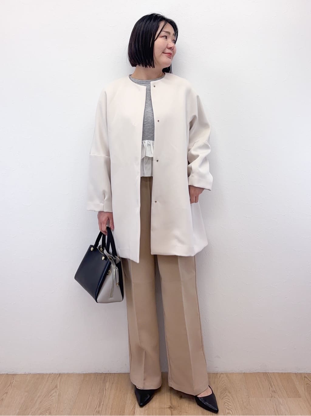 Takeさんの「OPAQUE.CLIP｜裾フリルドッキングトップス【洗濯機OK】」を使ったコーディネート