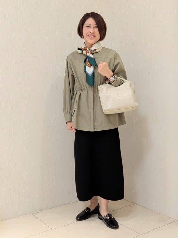 u-macoさんの「UNTITLED｜◆【はっ水】ライトコットンミリタリーコート」を使ったコーディネート