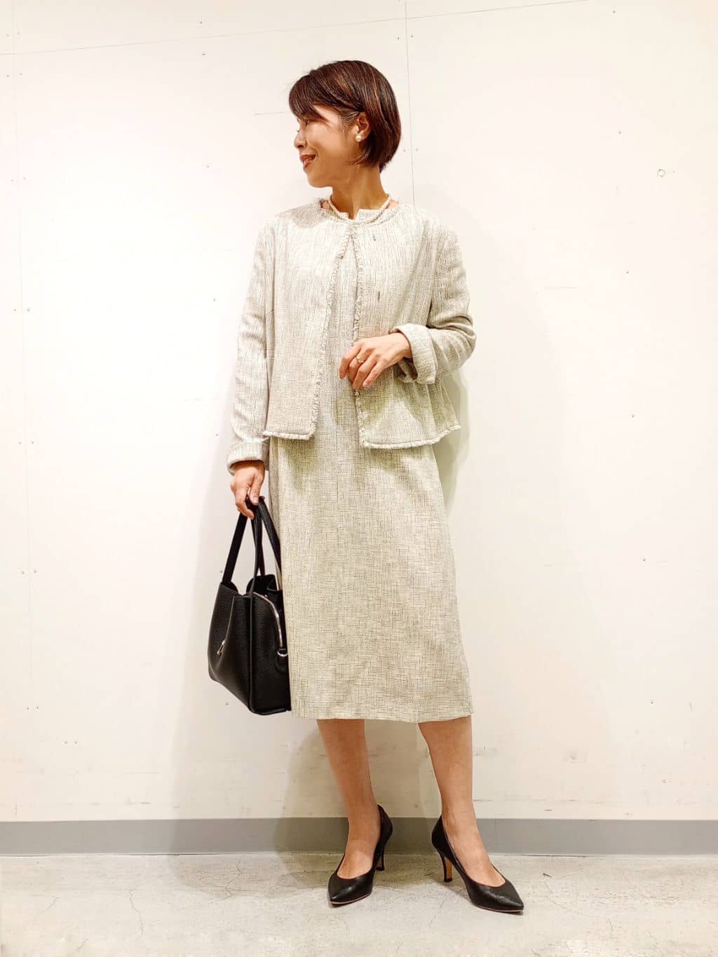 Kさんの「INDIVI｜【マルチWAY】3点セットパール調ネックレス」を使ったコーディネート