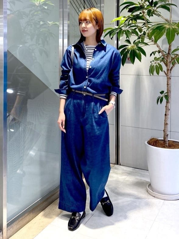 yukaさんの「UNTITLED｜【洗える/レイヤードTシャツ】ラウンドテールジャージプルオーバー」を使ったコーディネート