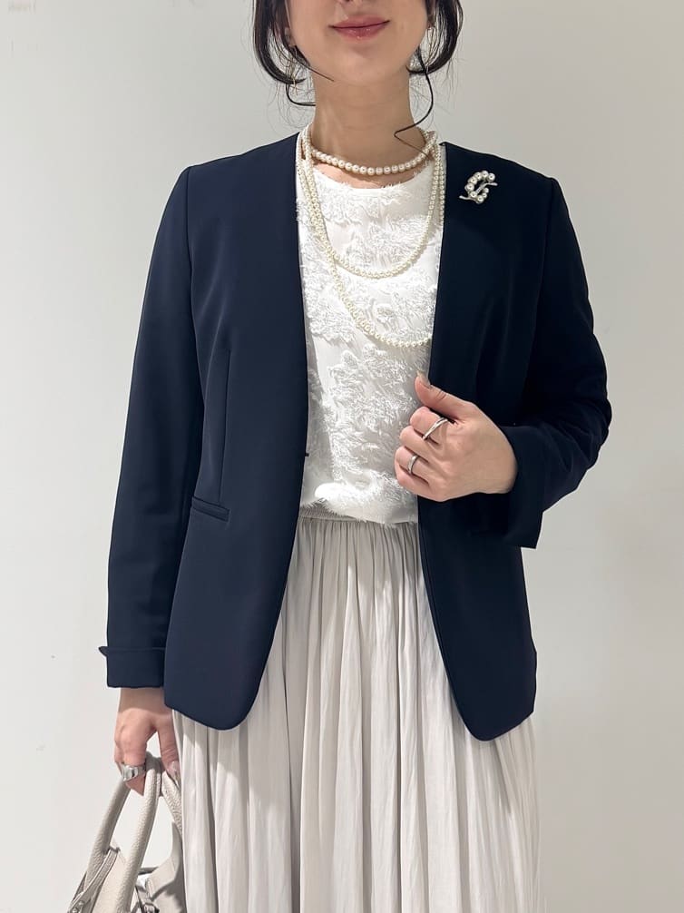 そんさんの「INDIVI｜【通勤スーツ／洗える】ストレッチカラーレスジャケット」を使ったコーディネート