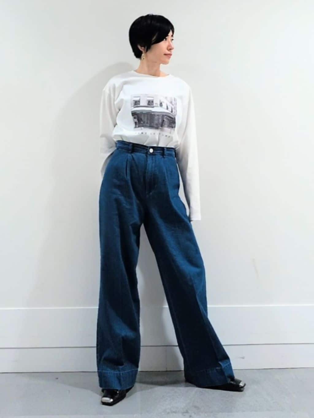 ミズタさんの「UNTITLED｜【コットン100/洗える】フォトロングTシャツ」を使ったコーディネート