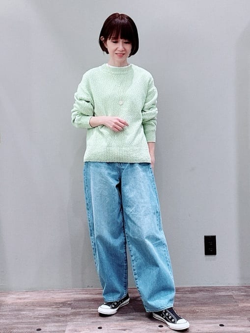 Satoさんの「Dessin｜【洗える】ローゲージコットンニット」を使ったコーディネート