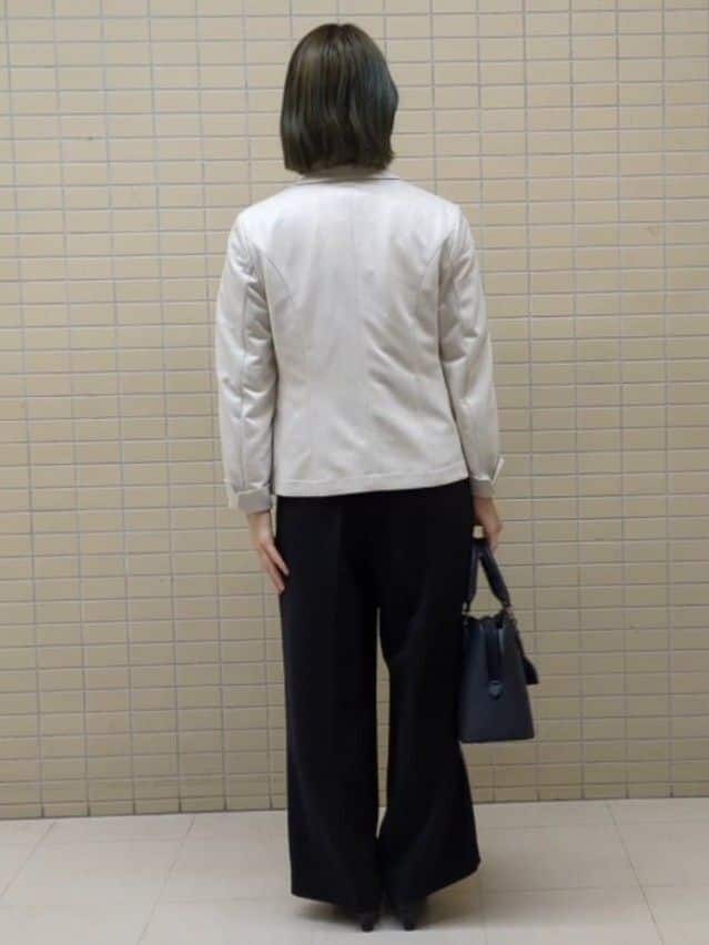 ひまりさんの「Reflect｜【SS-4Lサイズ／通勤／セットアップ可】タック入りワイドパンツ」を使ったコーディネート