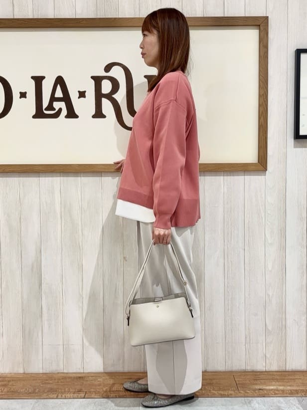 みきぽんさんの「SHOO･LA･RUE｜【高レビュー/洗濯機可/S-LL】さらに軽くなった スポンディッシュ裾フェイクトップス」を使ったコーディネート