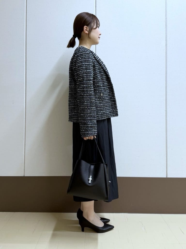 Rikoさんの「INDIVI｜【セレモニー／洗える】ミックスツイードライトジャケット」を使ったコーディネート