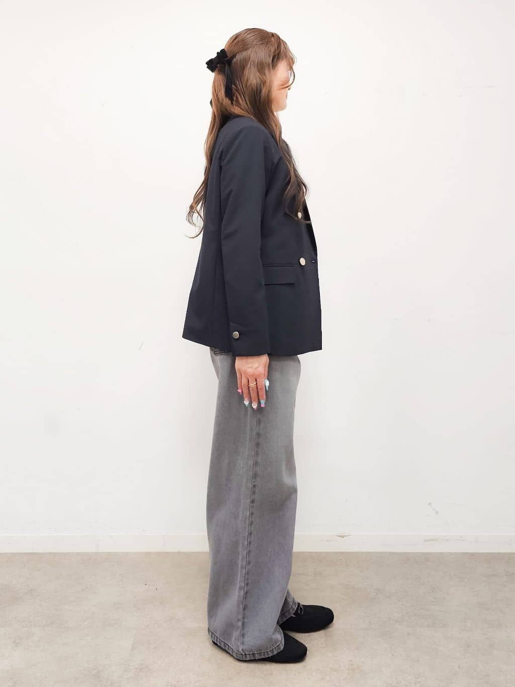 ゆゆさんの「SHOO･LA･RUE｜【セットアップ可/S-LL/洗濯機可】マニッシュに決まる ダブルブレストジャケット」を使ったコーディネート