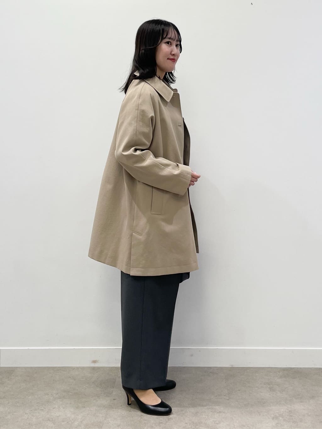 yukariさんの「Dessin｜【花粉ガード/撥水加工/洗える】ステンカラースプリングコート」を使ったコーディネート