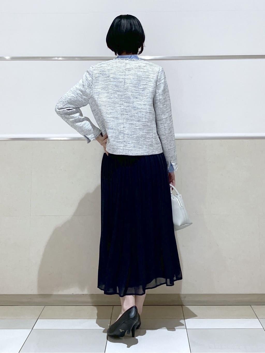 eriko さんの「Dessin｜ツイードクルーネックジャケット」を使ったコーディネート