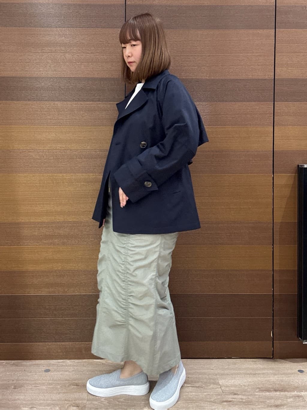 yumeさんの「OPAQUE.CLIP｜ミドルトレンチコート【洗濯機OK】」を使ったコーディネート