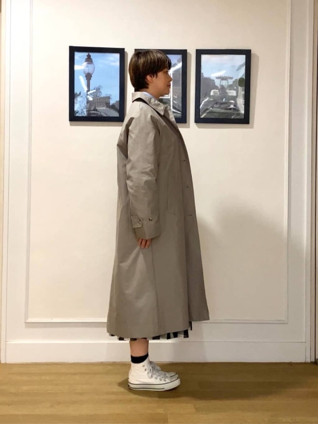 Hiroさんの「Dessin｜シャンブレースプリングコート」を使ったコーディネート