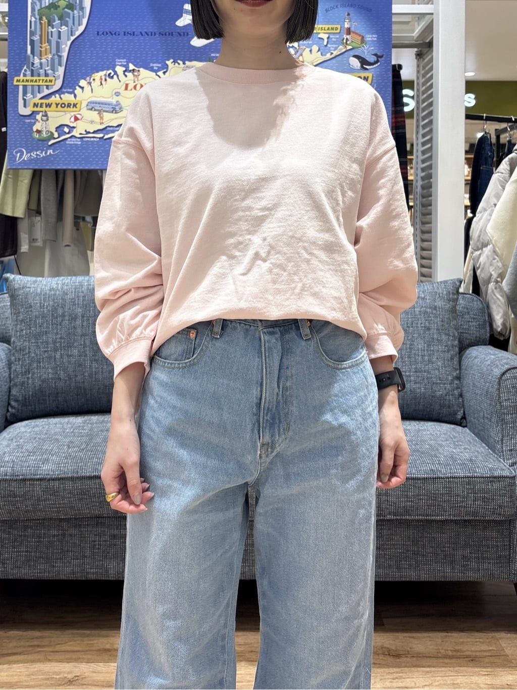 risaさんの「Dessin｜【360度可愛い・洗える】バックヘンリーカットソー」を使ったコーディネート