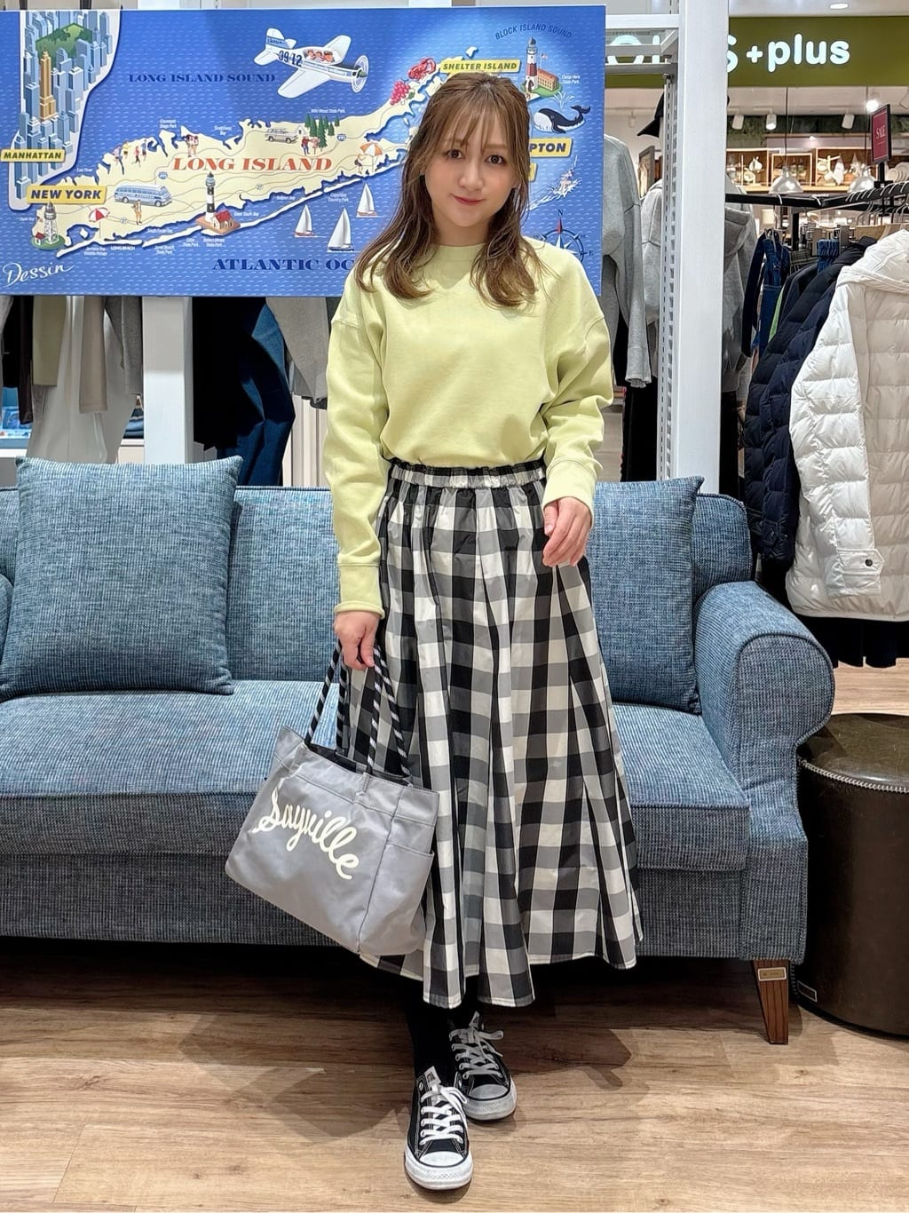 yuinaさんの「Dessin｜【前後2WAY/洗える】ドロストリブカットソー」を使ったコーディネート