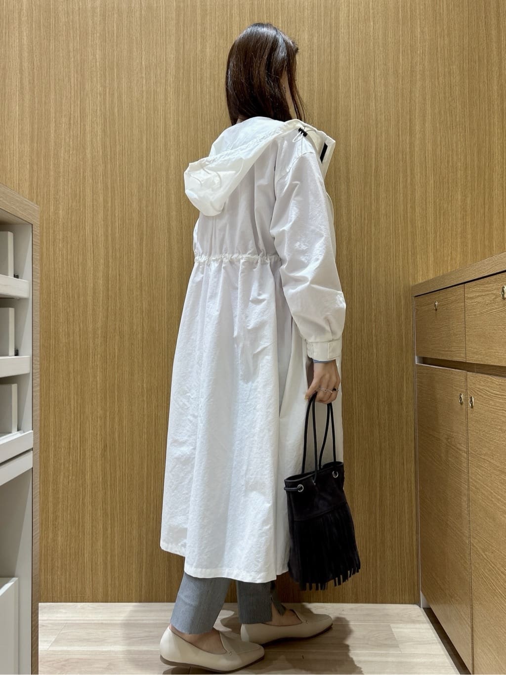 maiさんの「OPAQUE.CLIP｜撥水フードZIPロングコート【洗濯機OK】」を使ったコーディネート