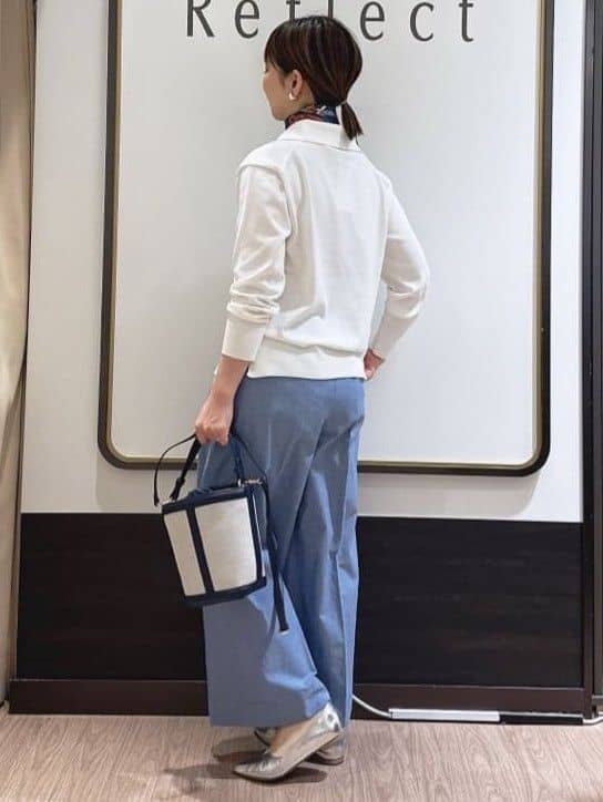 nekoさんの「Reflect｜スキッパーネックニットプルオーバー」を使ったコーディネート