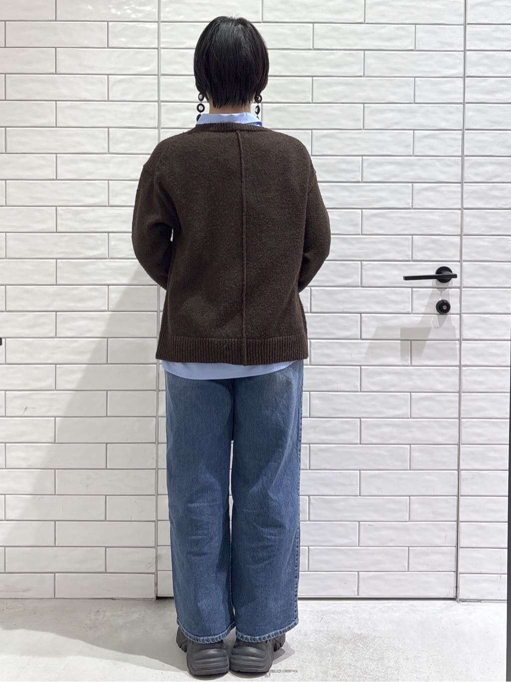 ayumiさんの「OPAQUE.CLIP｜リラクシークルーネックニット【洗濯機OK】」を使ったコーディネート